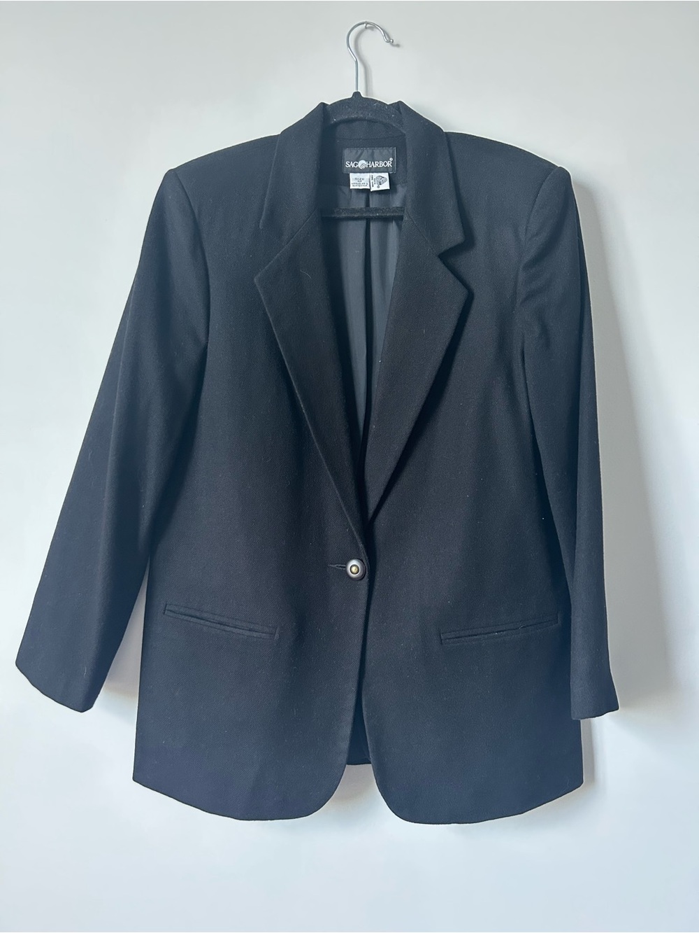 Sag Harbor Black Single-Button Women's Blazer